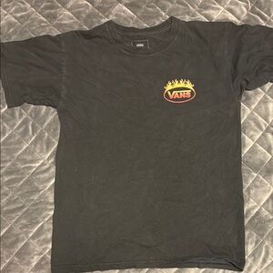 Vans Black T-Shirt with Flame Logo